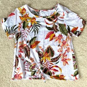 Old Navy Floral Tie Front top